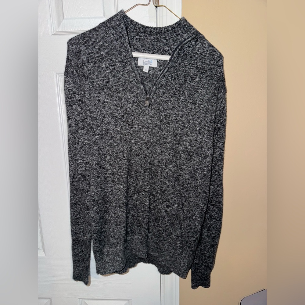 Gray Croft&Barrow Quarter Zip